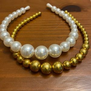 Pearl and gold hairpiece